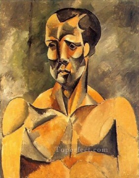Pablo Picasso Painting - Busto de Hombre L atleta 1909 cubismo Pablo Picasso